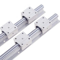 2PCS SBR12-600MM Linear Guide Rails and 4 Square Type Carriage Bearing Blocks Z438014