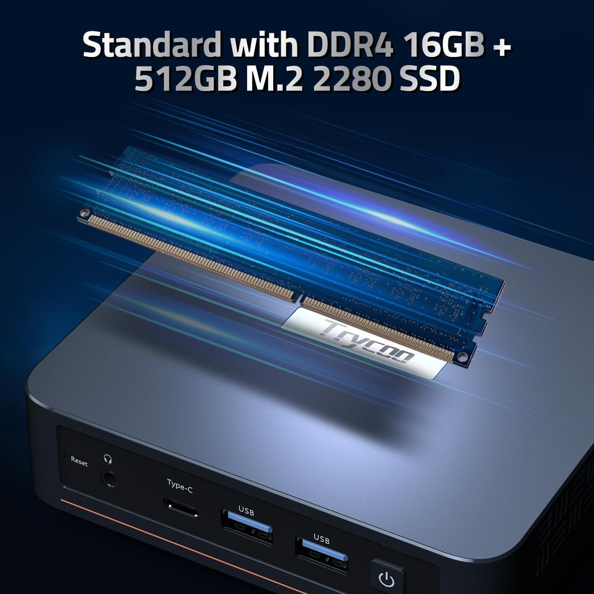 16GB DDR4 RAM 512GB SSD Mini PC S33466