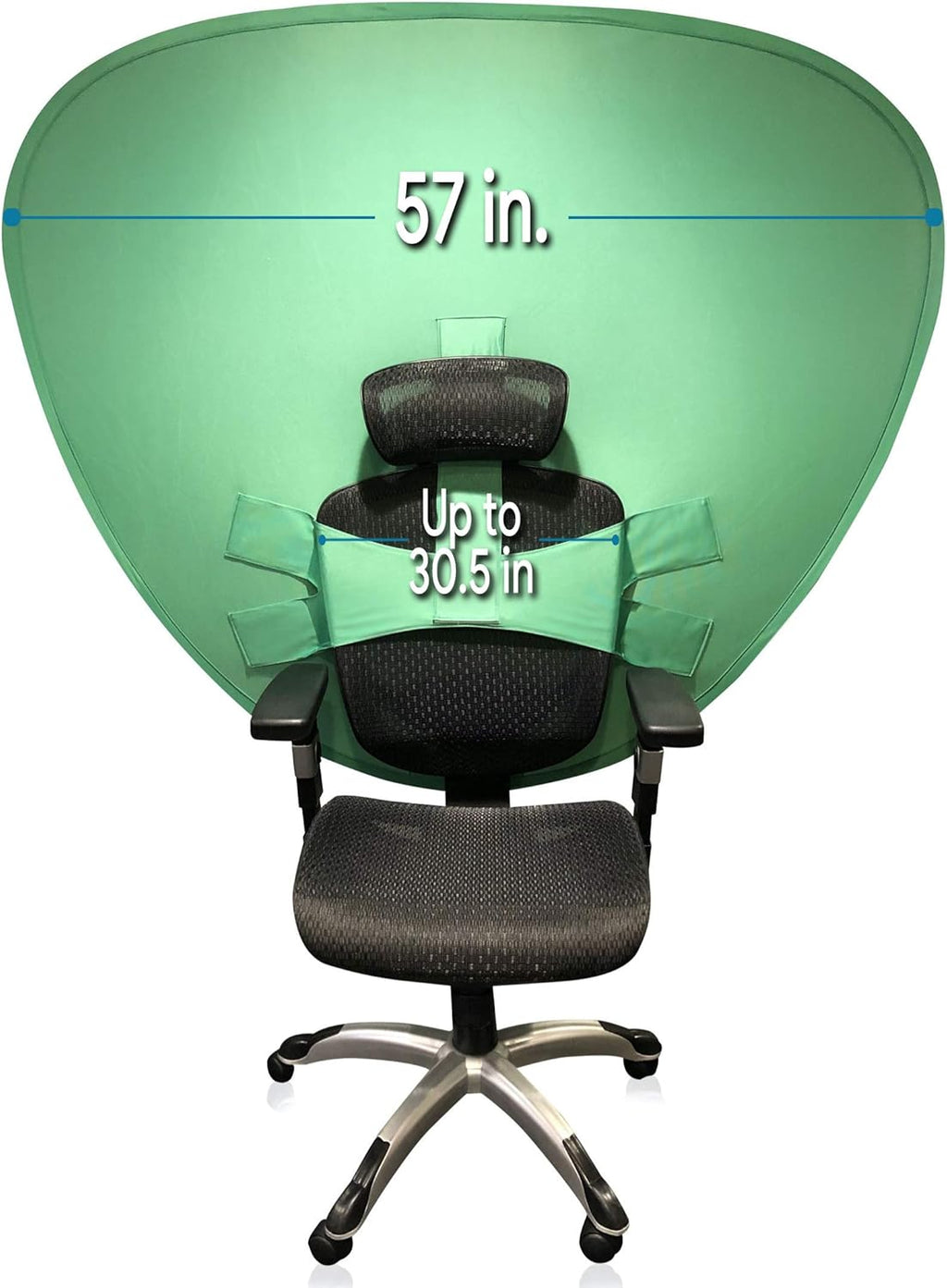 Dual-Sided Webcam Background Privacy Green Screen Chair O46587