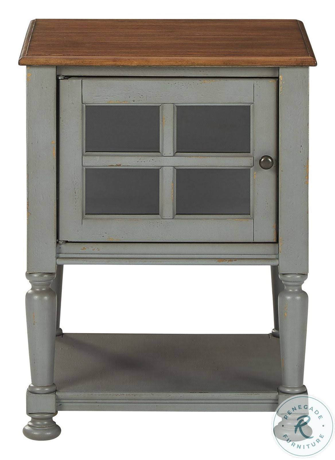 Gray Brown Accent Cabinet U455