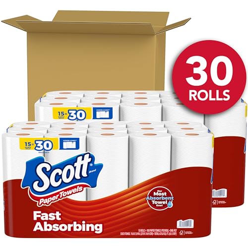 30 Double Rolls Paper Towels (108 Sheets Per Roll) I728