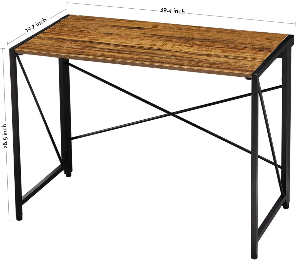 Folding Computer Desk 39” Walnut C618
