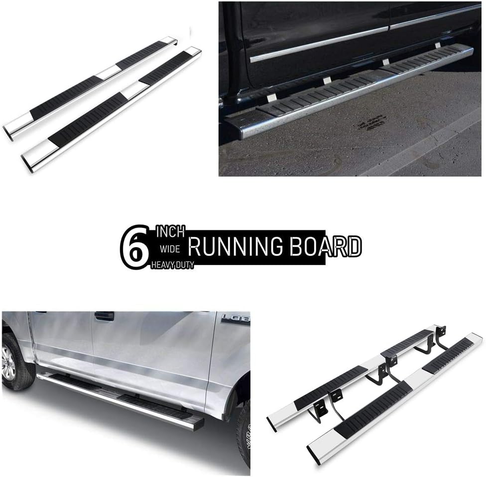 6 Inch Chrome Aluminum Running Boards Side Step Nerf Bar O779989