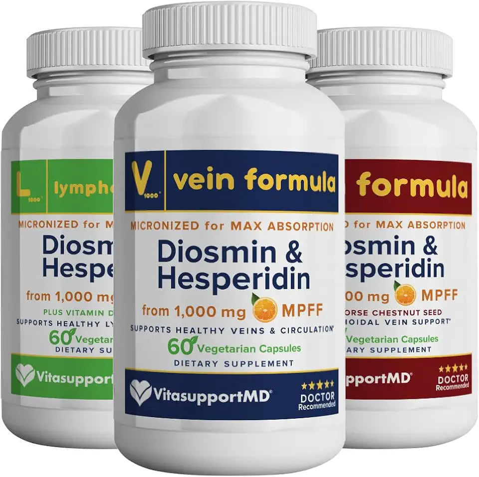60 Capsules Circulation Diosmin Hesperidin 1000 mg Supplement T1318