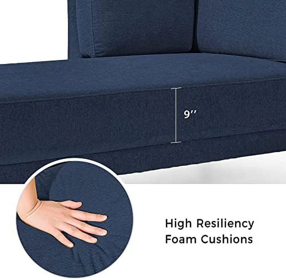 65" Mid-Century Modern Fabric Upholstered Chaise Lounge V7045