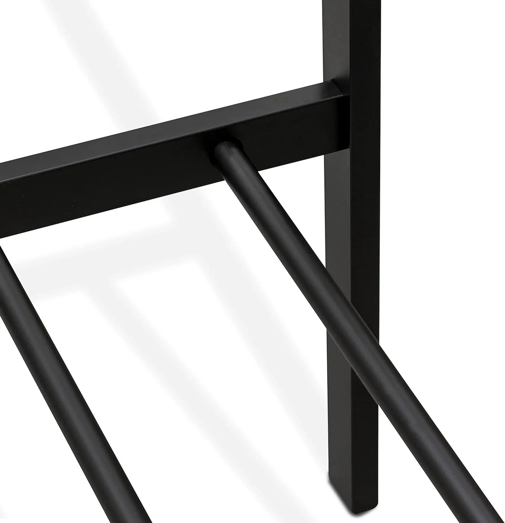 Black Bed Frame with 9 Metal Legs M2421