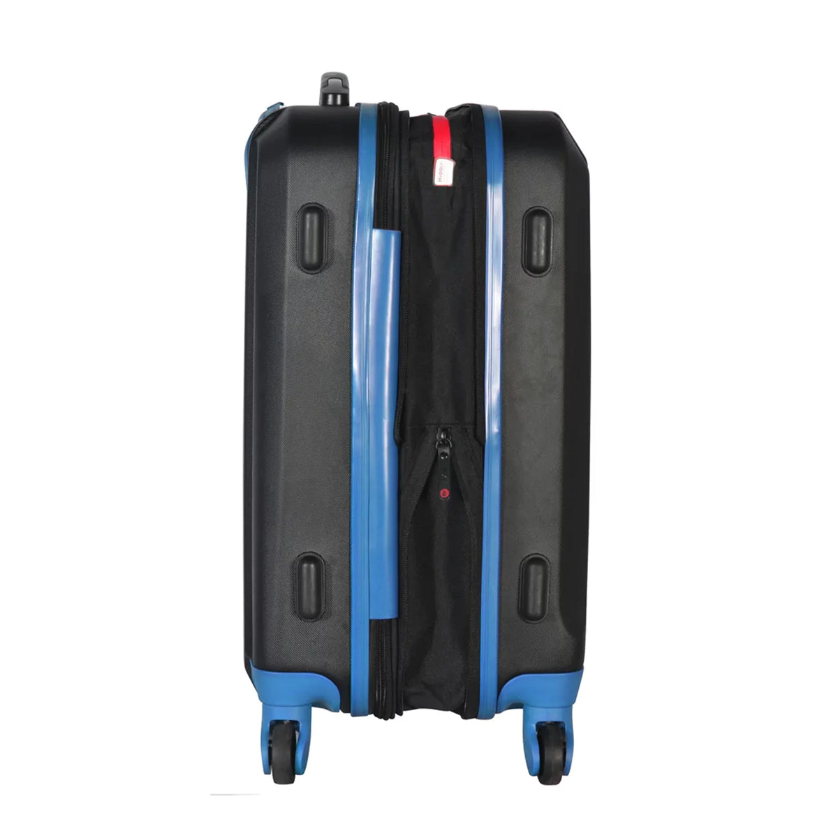 Expandable Hardside Carry-On Luggage Spinner Suitcase with Laptop Compartment, Black/Blue U57428