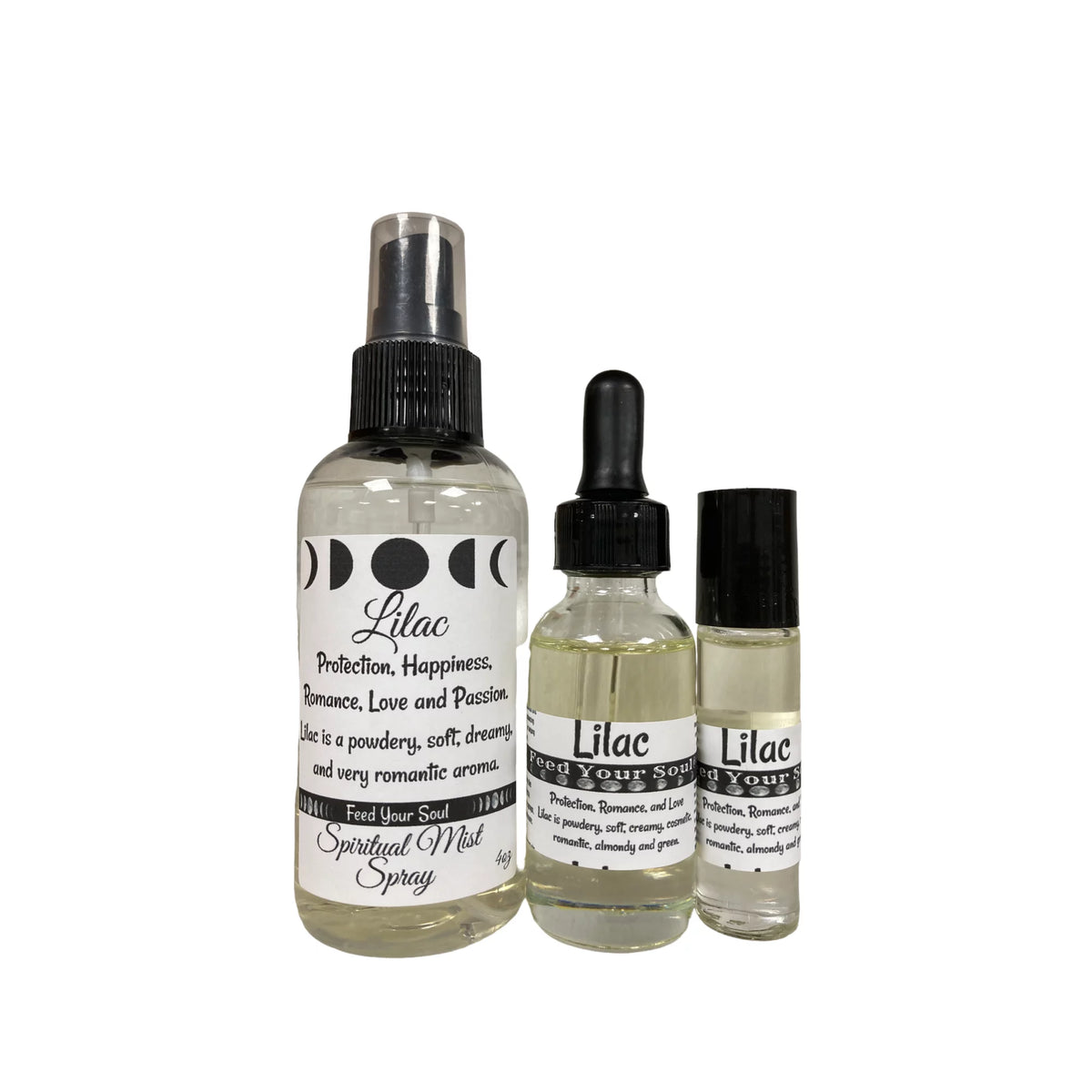 Set of Three 4oz Spray 1oz Oil 10ml Roll On Q553953