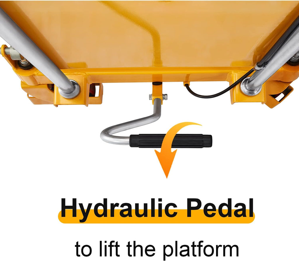 Single Scissor Hydraulic Lift Table/Cart 1760lbs Capacity 39.4 Lifting Height J8528