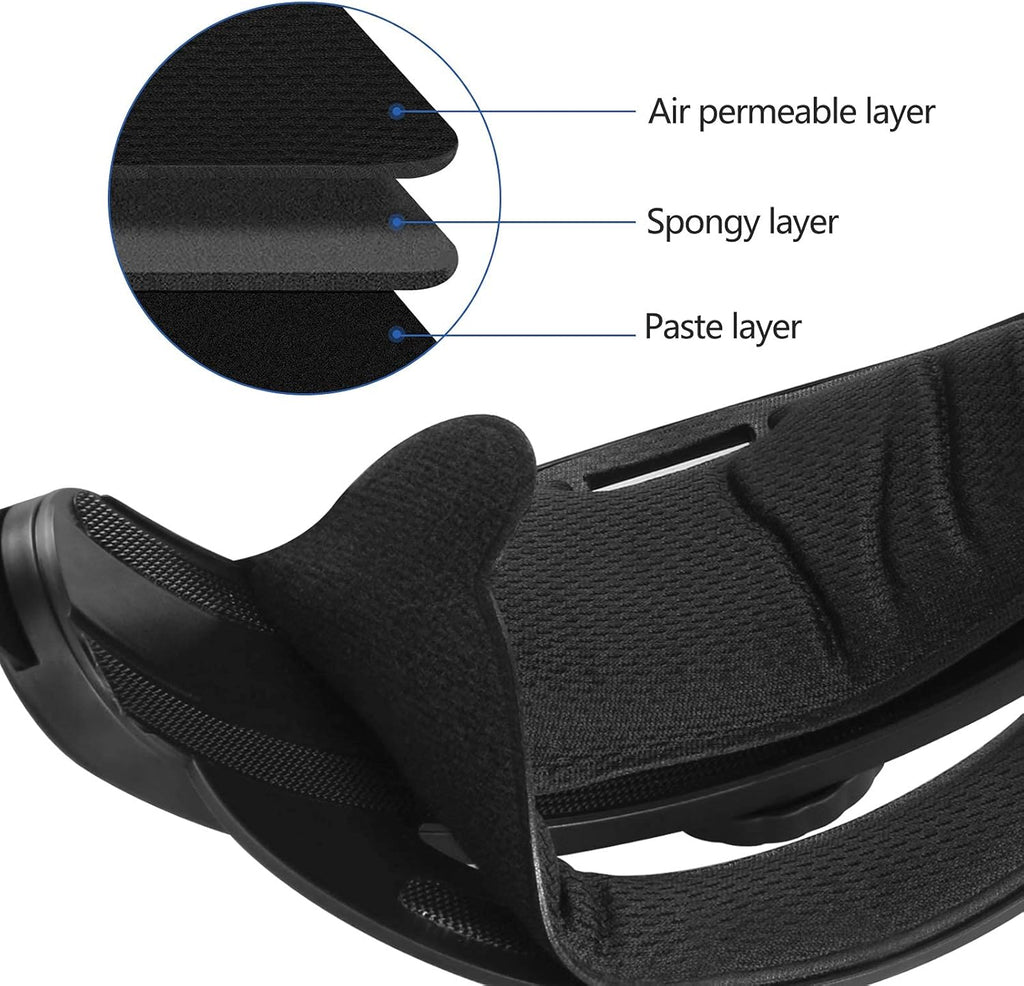 5-IN-1 VR Head Strap Kit with Face Cover, Controllers Cover, Cool Black E3519