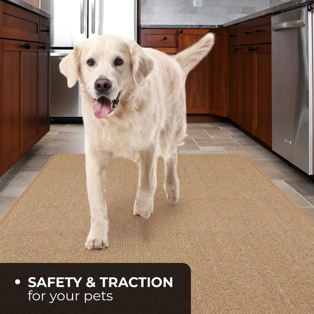 Skid-Resistant Carpet Runner - Pebble Beige - 18 Feet X 27 Inches Q10910