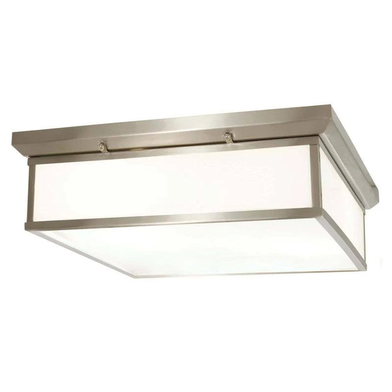2 Light Chrome Flush Mount F155