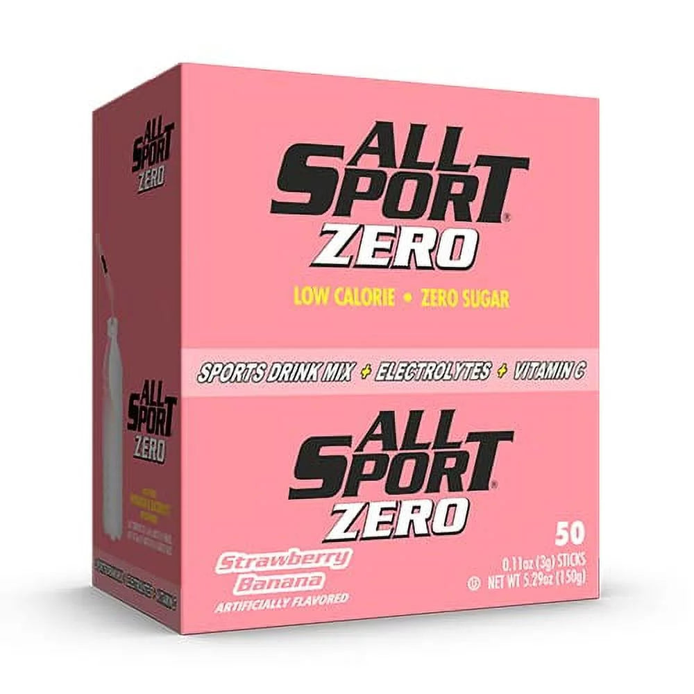 Zero Calorie Sugar Free Electrolyte Drink Mix Strawberry Banana 50 CT I635