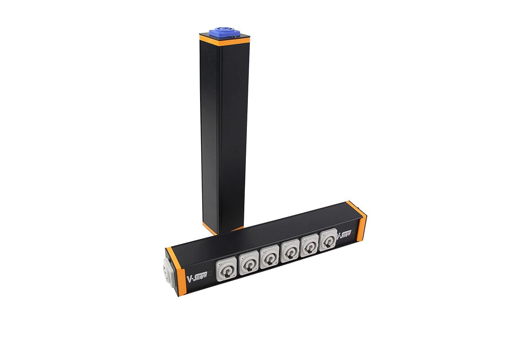 6 Port Powercon Power Distribution Output Box, Black, Pack of 2 U4659