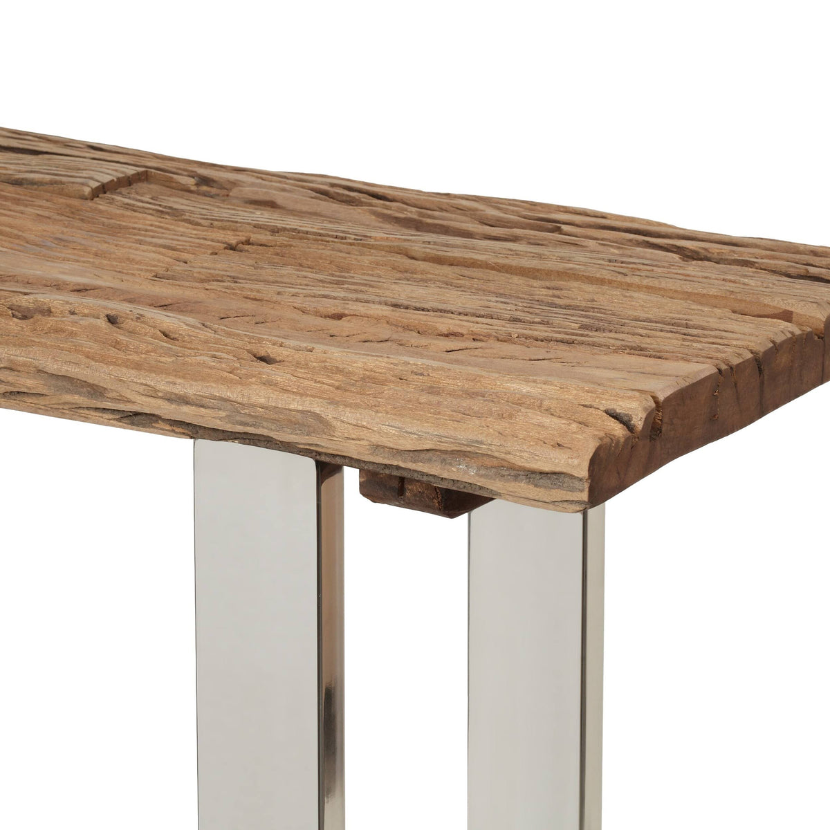 Natural Wood and Iron Console Table T8121