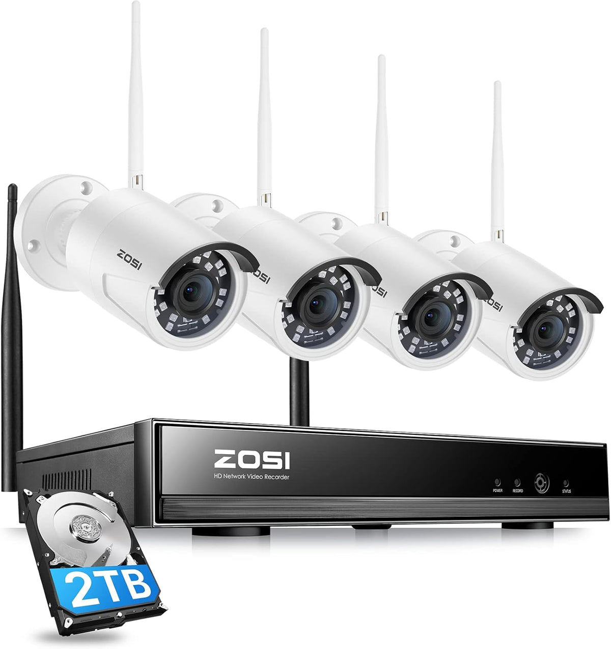 4PACK 1080P HD TVI Security Cameras Waterproof CCTV Cameras X8239