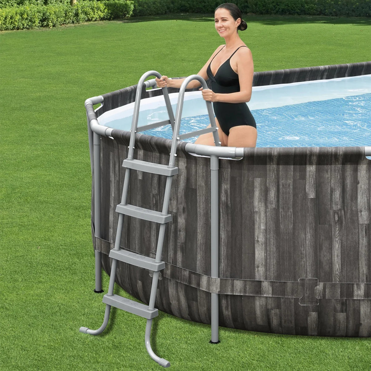 20' x 12' x 48 Oval Above Ground Swimming Pool Set Q34463