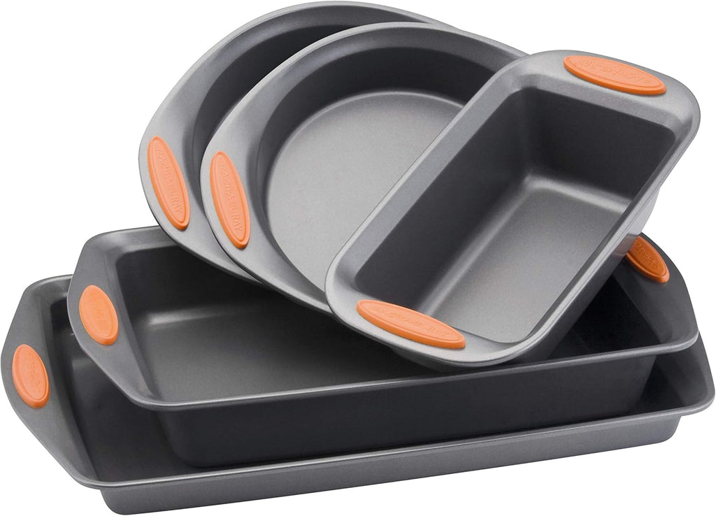5 Piece Nonstick Bakeware Set with Bread Pan, Baking Pans and Cake Pans C424