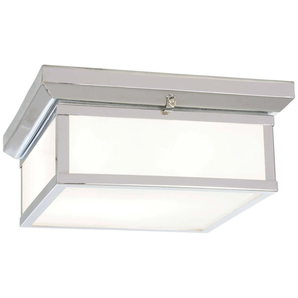 2 Light Chrome Flush Mount F155