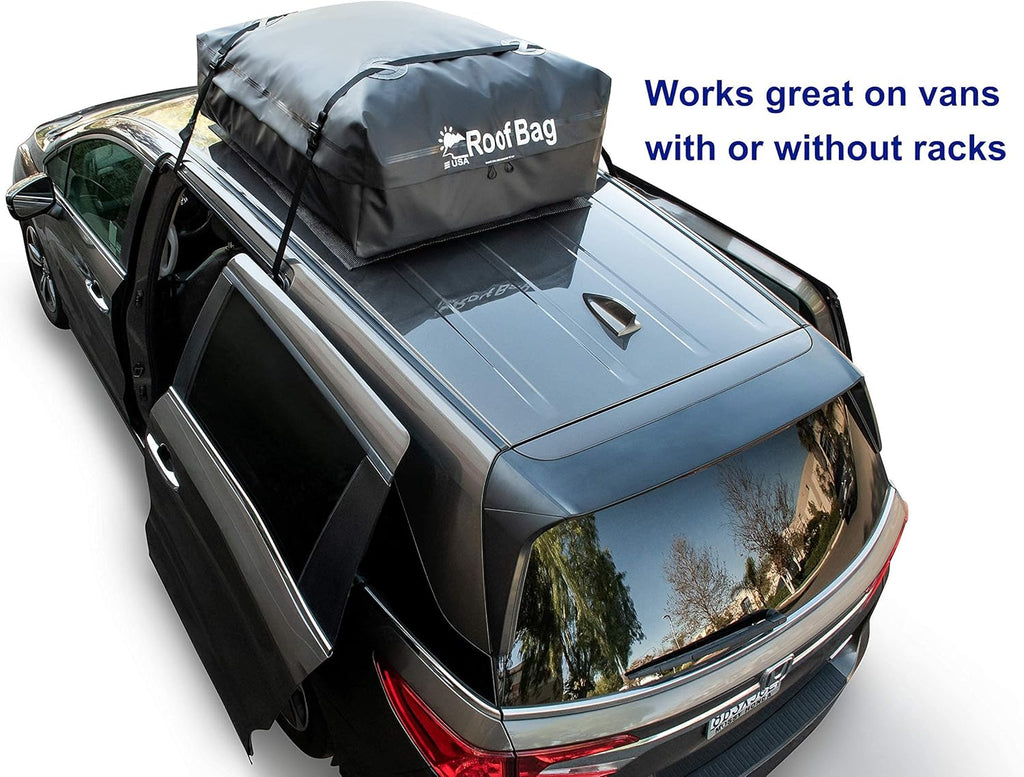 11 Cubic Feet Waterproof Rooftop Cargo Carrier with Straps and Storage Bag Q814553