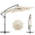 Dark Gray Offset Cantilever Umbrella with Cross Base Y860109