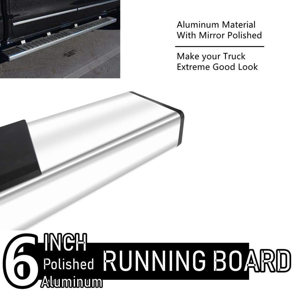 6 Inch Chrome Aluminum Running Boards Side Step Nerf Bar O779989