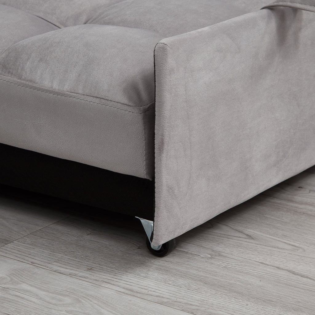Queen Size L-Shaped Sleeper Sofa Bed with Storage Chaise N2646
