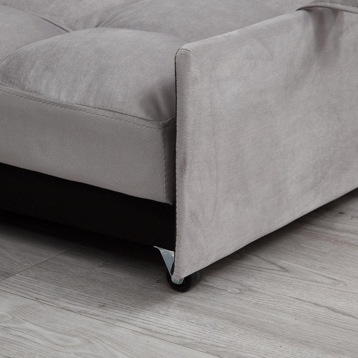 Queen Size L-Shaped Sleeper Sofa Bed with Storage Chaise N2646