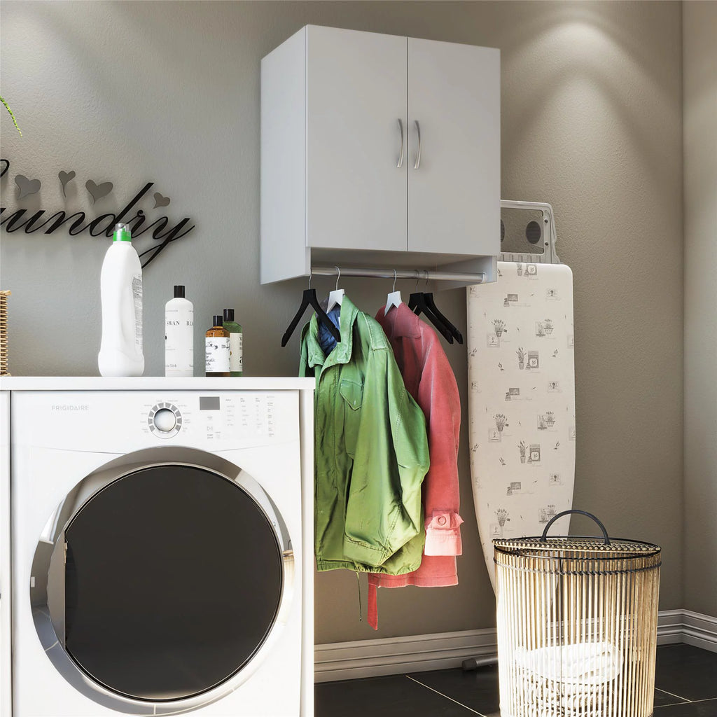 2 Door Wall Storage Cabinet with Hanging Rod Q14259