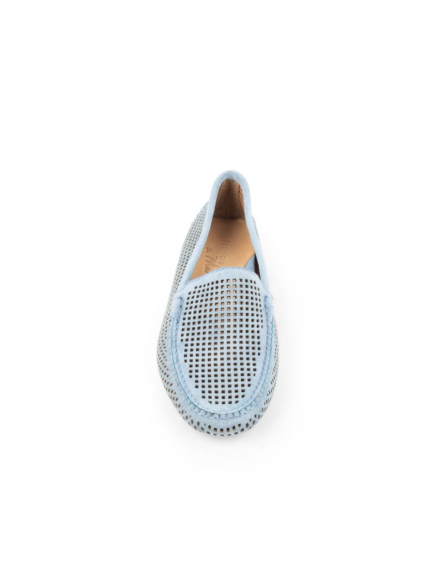 French Blue Suede Driving Moccasin M7477
