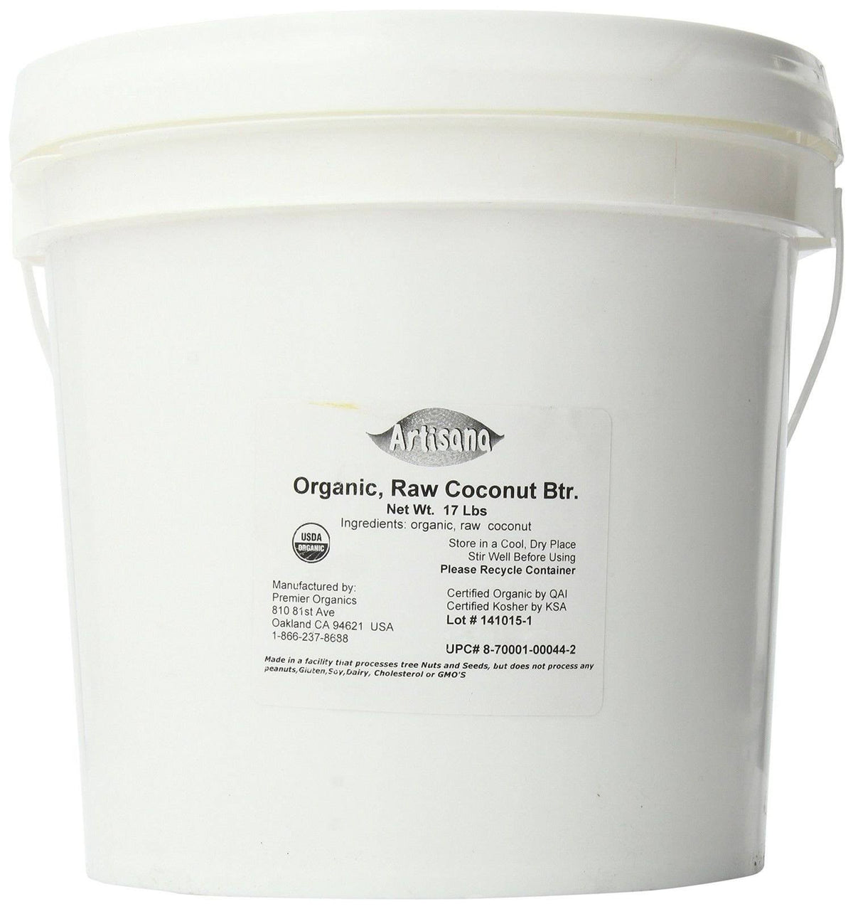 Organic Raw Coconut Butter 17 Pound D2813