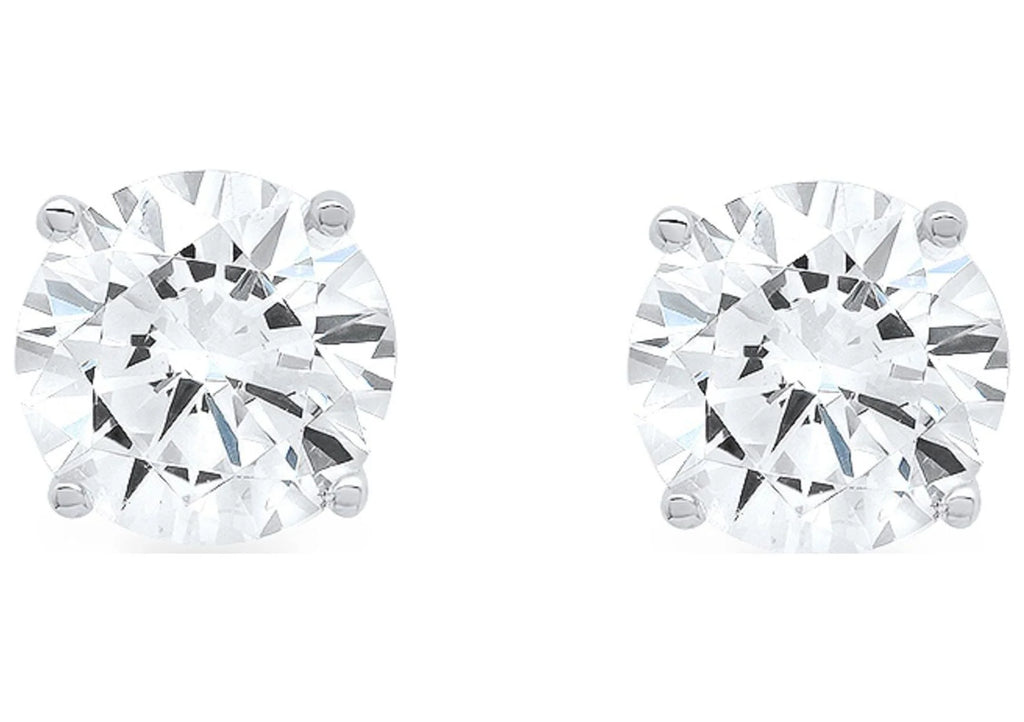18K White Gold Diamond Stud Earrings V26620