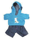 Dinosaur Hoodie with Jeans Outfit for 14" - 18" Stuffed Animals V11223
