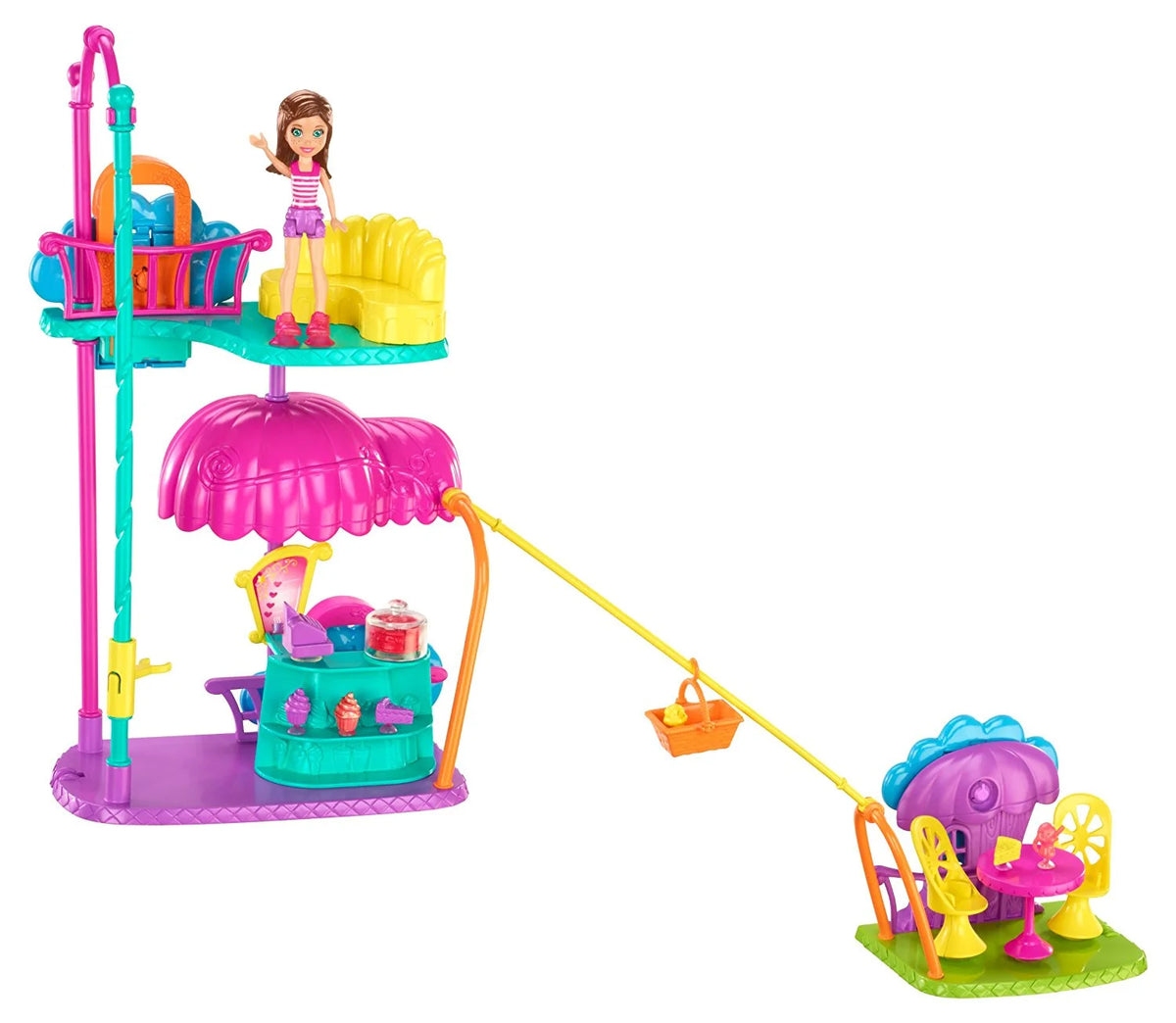 Polly Pocket Wall Party Cafe Playset with Figure Y2839