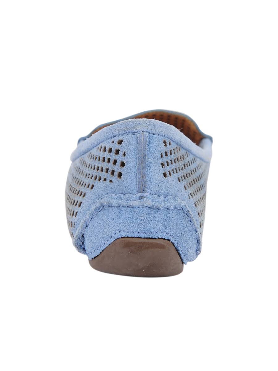 French Blue Suede Driving Moccasin M7477