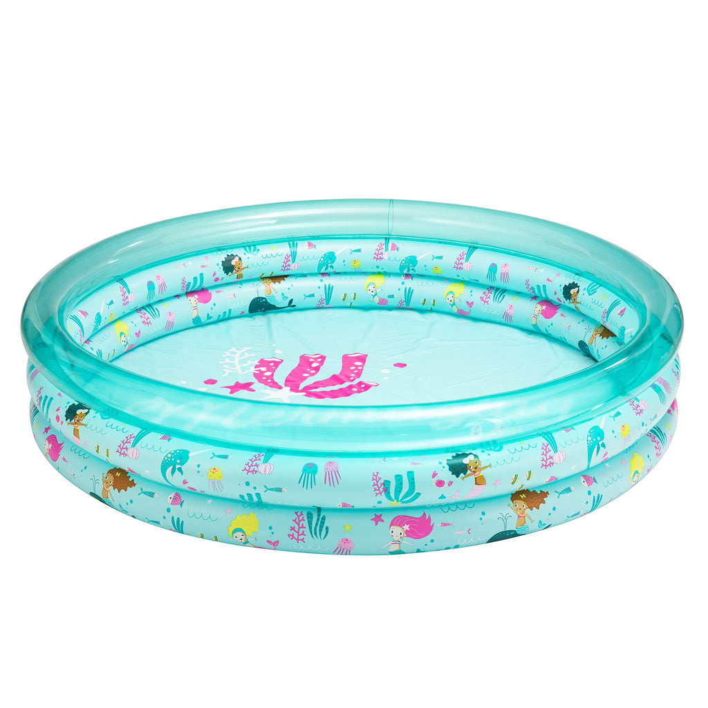 Blue Mermaid 3-Ring Inflatable Swimming Pool M584324