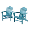 Blue Plastic Adirondack Chair (2-Pack) Y59169