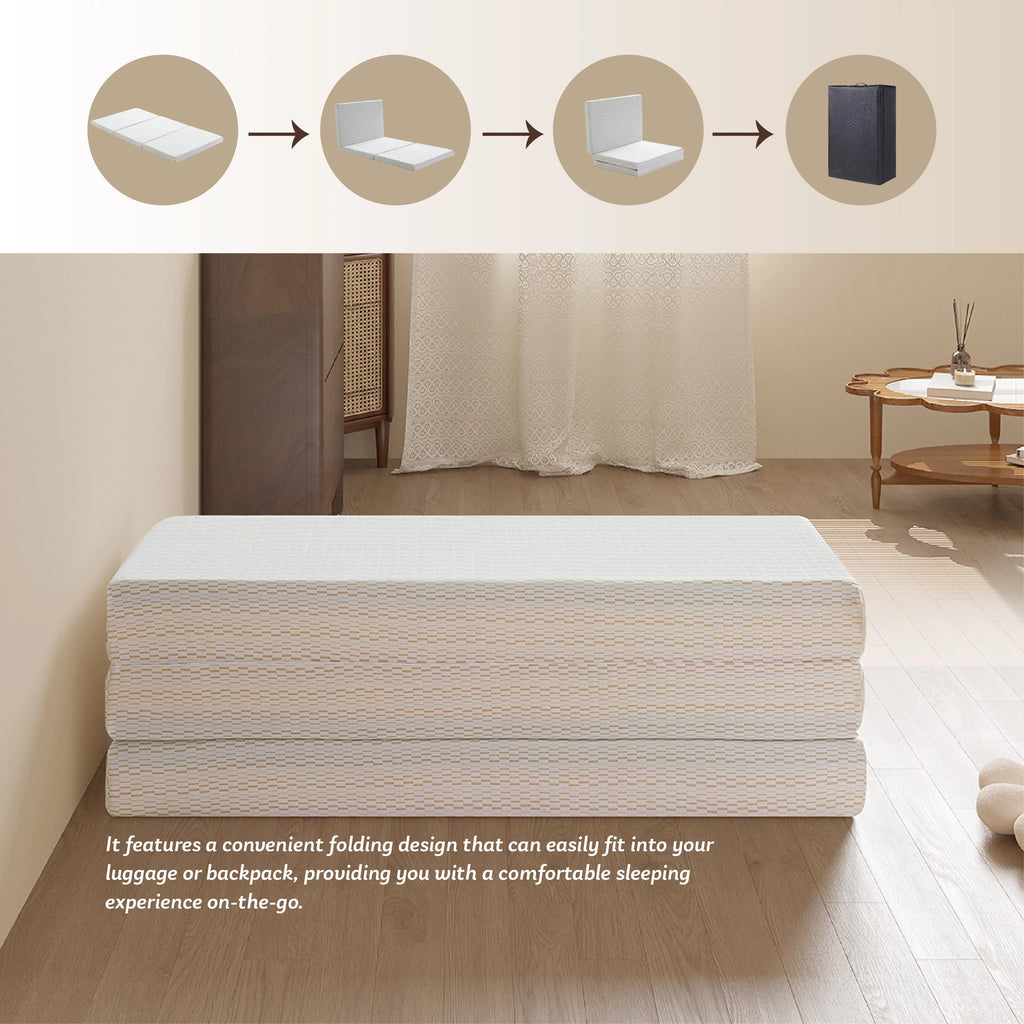 3 inch Twin Size Tri-Folding Memory Foam Mattress C387121