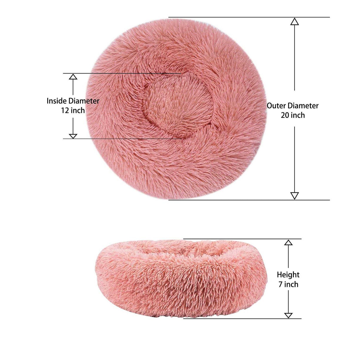 Washable Soft Plush Donut Pet Bed C6730