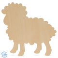 Large Unfinished Wood Lamb Cutouts 16 inch x 15 inch Pack of 25 Z755320