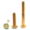 Coarse Thread Grade 8 Hex Cap Screw Yellow Zinc Plated Pk 200 B790440