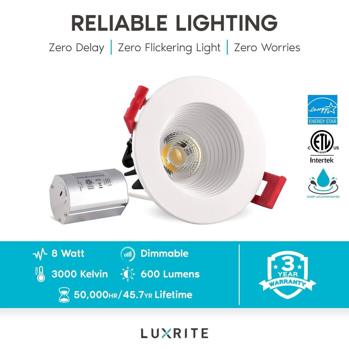4-Pack Integrated LED Recessed Light Kit S7515