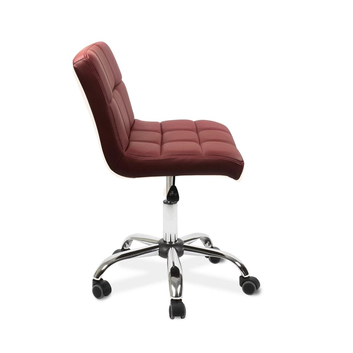 Red Adjustable Armless Tufted Desk Chair U960
