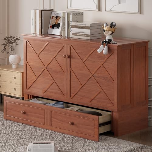 Queen Murphy Bed with Storage Drawers O350405
