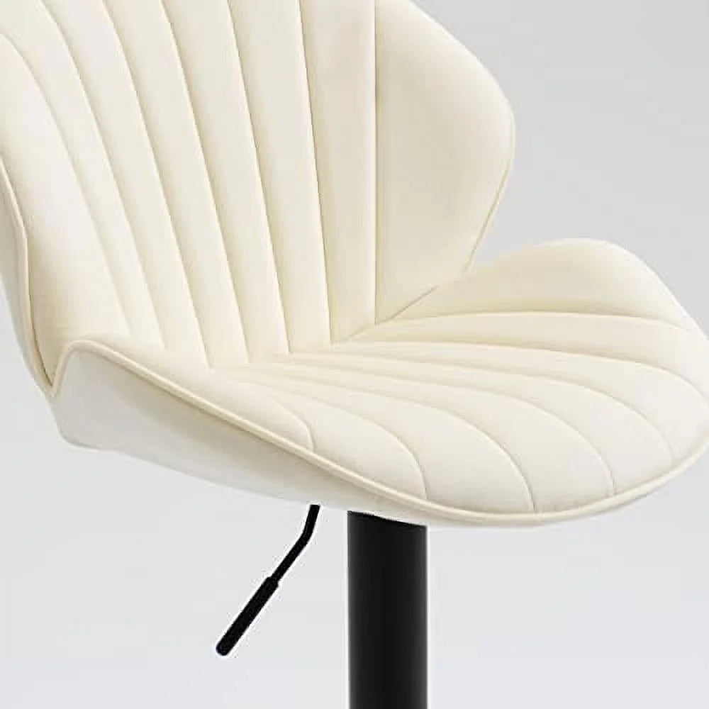 Adjustable Velvet Swivel Barstools Set of 4 J952