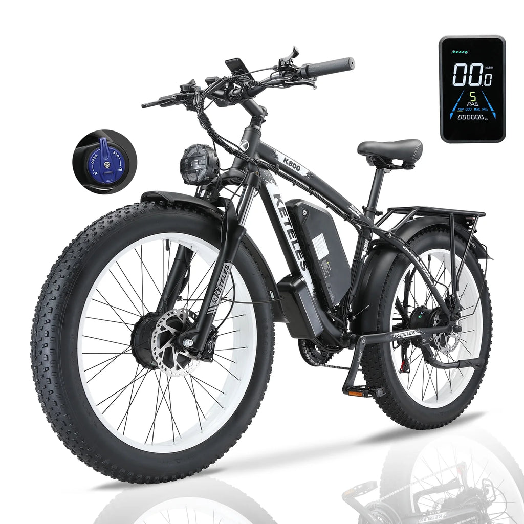 2000W 26 Fat Tire Electric Bike with 48V 23AH Removable Battery Y835386