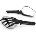Black/Chrome Skeleton Hand Motorcycle Mirrors N5416