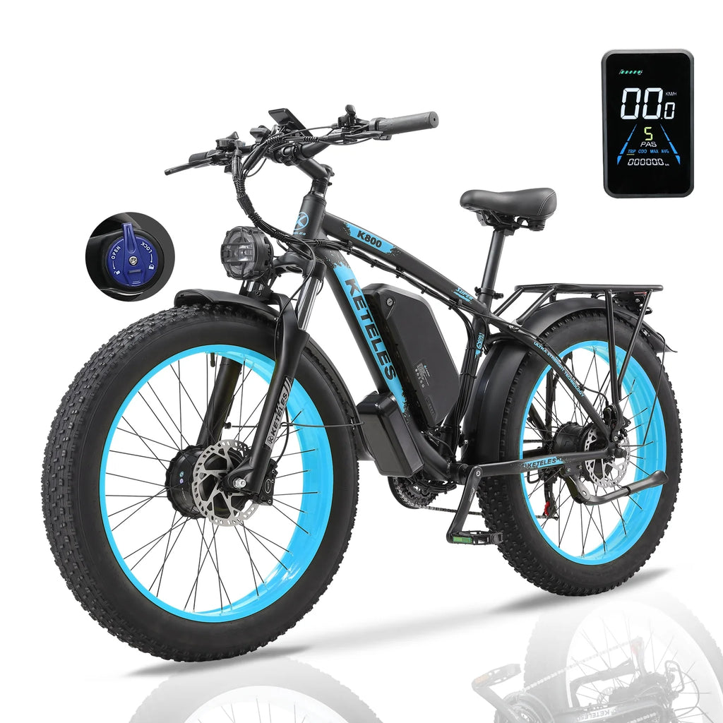 2000W 26 Fat Tire Electric Bike with 48V 23AH Removable Battery Y835386