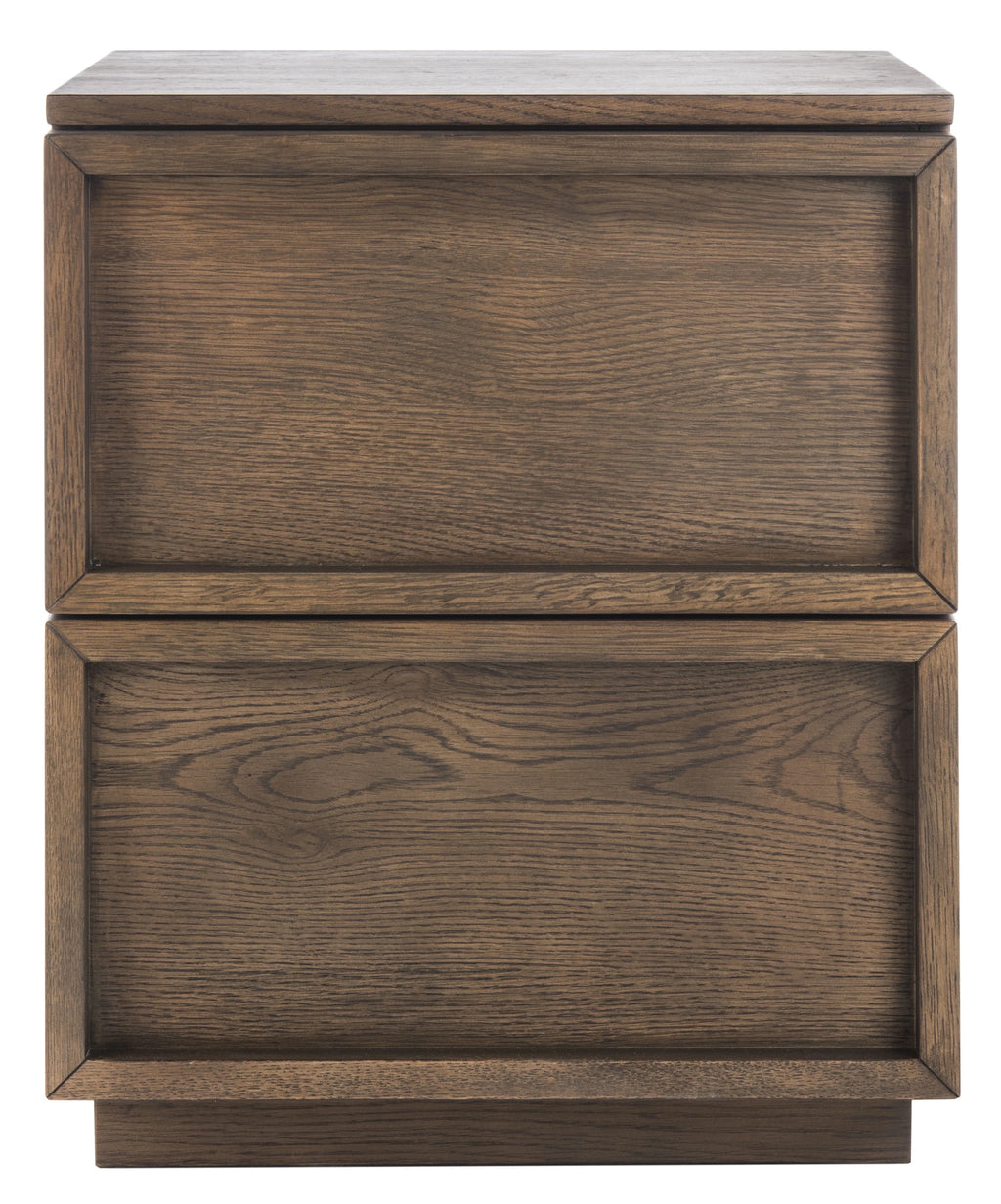 Medium Oak 2 Drawer Nightstand M387181