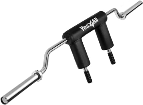 Multi Grip Barbell & Cable Attachment with 2 Collars D9130